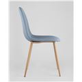 миниатюра Стул Валенсия голубой, стальной каркас с принтом, обивка мебельный бархат №3