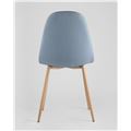миниатюра Стул Валенсия голубой, стальной каркас с принтом, обивка мебельный бархат №6