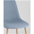 миниатюра Стул Валенсия голубой, стальной каркас с принтом, обивка мебельный бархат №8