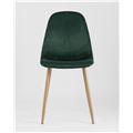 миниатюра Стул Валенсия обивка велюр, каркас металлический с принтом под дерево, зеленый №2