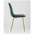 миниатюра Стул Валенсия обивка велюр, каркас металлический с принтом под дерево, зеленый №4