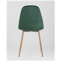 миниатюра Стул Валенсия обивка велюр, каркас металлический с принтом под дерево, зеленый №5