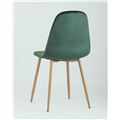 миниатюра Стул Валенсия обивка велюр, каркас металлический с принтом под дерево, зеленый №6