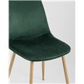 миниатюра Стул Валенсия обивка велюр, каркас металлический с принтом под дерево, зеленый №8