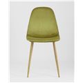 миниатюра Стул Валенсия обивка велюр, металлический каркас с принтом под дерево, цвет зеленый №2