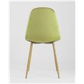 миниатюра Стул Валенсия обивка велюр, металлический каркас с принтом под дерево, цвет зеленый №5