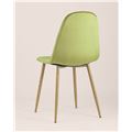 миниатюра Стул Валенсия обивка велюр, металлический каркас с принтом под дерево, цвет зеленый №6