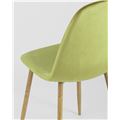 миниатюра Стул Валенсия обивка велюр, металлический каркас с принтом под дерево, цвет зеленый №7