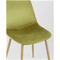 миниатюра Стул Валенсия обивка велюр, металлический каркас с принтом под дерево, цвет зеленый №8