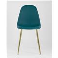 миниатюра Стул Валенсия экокожа зеленая золотые ножки №2