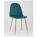 миниатюра Стул Валенсия экокожа зеленая золотые ножки №3