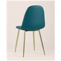 миниатюра Стул Валенсия экокожа зеленая золотые ножки №4