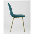 миниатюра Стул Валенсия экокожа зеленая золотые ножки №5