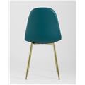 миниатюра Стул Валенсия экокожа зеленая золотые ножки №6