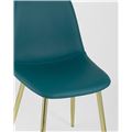 миниатюра Стул Валенсия экокожа зеленая золотые ножки №8