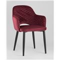 миниатюра Стул Венера диамант велюр бордовый мебельная ткань велюр №3