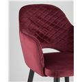 миниатюра Стул Венера диамант велюр бордовый мебельная ткань велюр №6