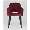 миниатюра Стул Венера диамант велюр бордовый мебельная ткань велюр №9