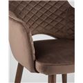 миниатюра Стул Венера диамант велюр коричневый мебельная ткань велюр №6