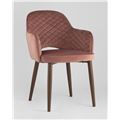 миниатюра Стул Венера диамант велюр пыльно-розовый мебельная ткань велюр №3