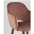миниатюра Стул Венера диамант велюр пыльно-розовый мебельная ткань велюр №6