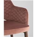 миниатюра Стул Венера диамант велюр пыльно-розовый мебельная ткань велюр №7