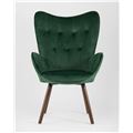 миниатюра Стул Гранд велюр зеленый, каркас из натурального дерева, мягкая спинка, широкие ножки и сиденье №2