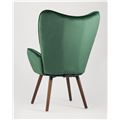 миниатюра Стул Гранд велюр зеленый, каркас из натурального дерева, мягкая спинка, широкие ножки и сиденье №3