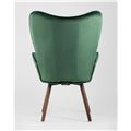 миниатюра Стул Гранд велюр зеленый, каркас из натурального дерева, мягкая спинка, широкие ножки и сиденье №6