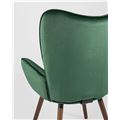 миниатюра Стул Гранд велюр зеленый, каркас из натурального дерева, мягкая спинка, широкие ножки и сиденье №7