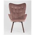 миниатюра Стул Гранд розовый, каркас из натурального дерева, мягкая спинка, широкие ножки и сиденье, обивка из №2