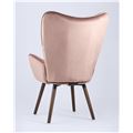 миниатюра Стул Гранд розовый, каркас из натурального дерева, мягкая спинка, широкие ножки и сиденье, обивка из №3