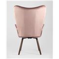миниатюра Стул Гранд розовый, каркас из натурального дерева, мягкая спинка, широкие ножки и сиденье, обивка из №6
