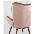 миниатюра Стул Гранд розовый, каркас из натурального дерева, мягкая спинка, широкие ножки и сиденье, обивка из №7