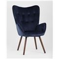 миниатюра Стул Гранд синий велюр, деревянные ножки №3