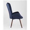 миниатюра Стул Гранд синий велюр, деревянные ножки №5