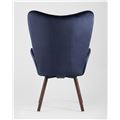 миниатюра Стул Гранд синий велюр, деревянные ножки №6