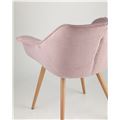 миниатюра Стул Джулиан розовый обивка плотная ткань, металлические ножки №3