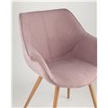 миниатюра Стул Джулиан розовый обивка плотная ткань, металлические ножки №4