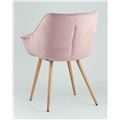 миниатюра Стул Джулиан розовый обивка плотная ткань, металлические ножки №5