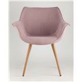 миниатюра Стул Джулиан розовый обивка плотная ткань, металлические ножки №6