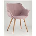 миниатюра Стул Джулиан розовый обивка плотная ткань, металлические ножки №7
