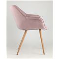 миниатюра Стул Джулиан розовый обивка плотная ткань, металлические ножки №8
