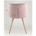 миниатюра Стул Джулиан розовый обивка плотная ткань, металлические ножки №9