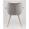 миниатюра Стул Джулиан серый обивка плотная ткань, металлические ножки №5