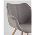 миниатюра Стул Джулиан серый обивка плотная ткань, металлические ножки №8