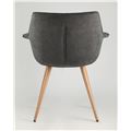 миниатюра Стул Джулиан темно-серый обивка плотная ткань, металлические ножки №4