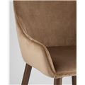 миниатюра Стул Диана велюр бежевый, обивка мебельный велюр №7