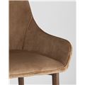 миниатюра Стул Диана велюр бежевый, обивка мебельный велюр №8