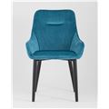 миниатюра Стул Диана велюр бирюзовый, металлический каркас №2